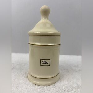 Vintage Eli Lilly apothecary jar produced around 1957 promoting Darvocet.